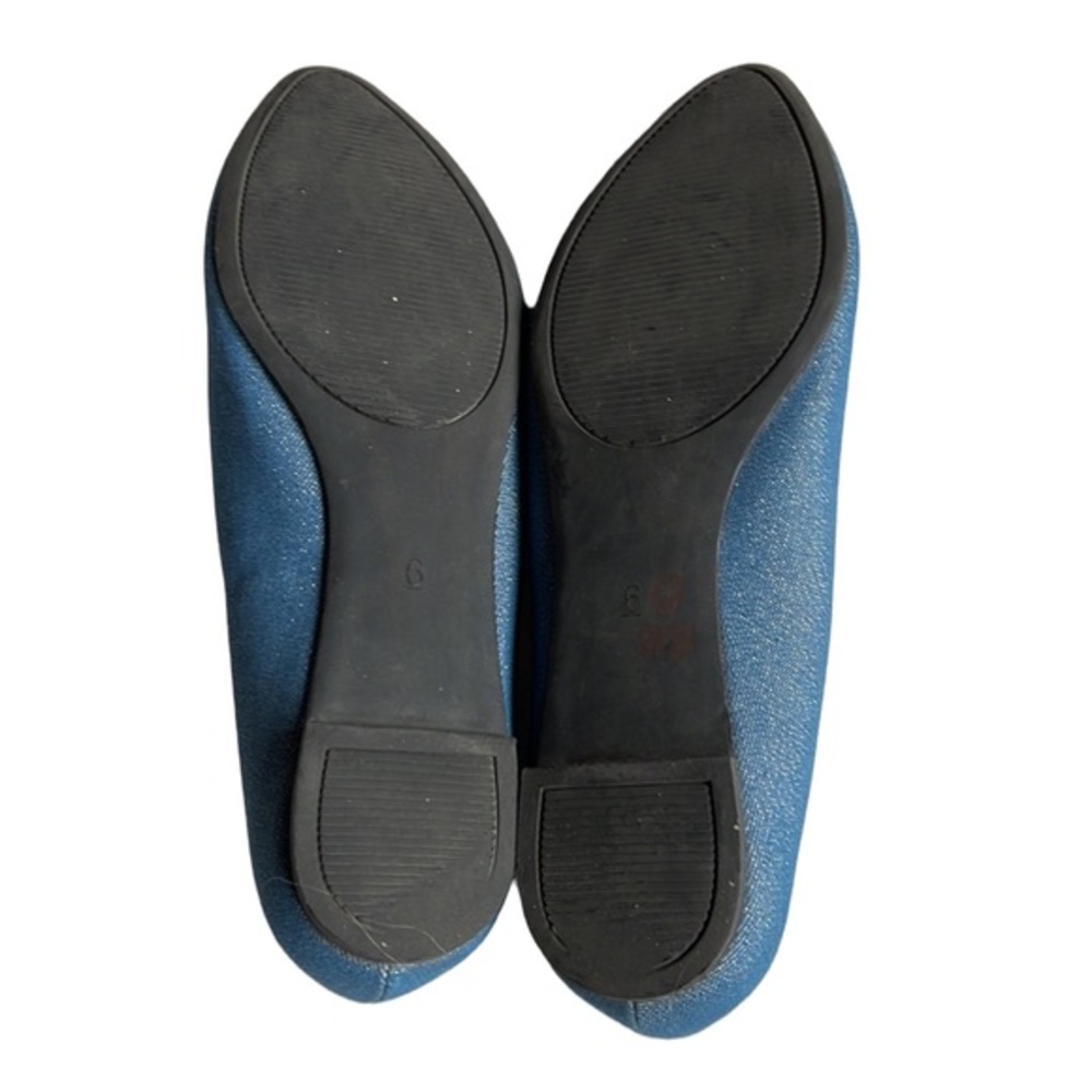 Coach and‎ Four Womens Denim Melitta Glitter Almond Toe Flats Size 6 - Picture 12 of 12